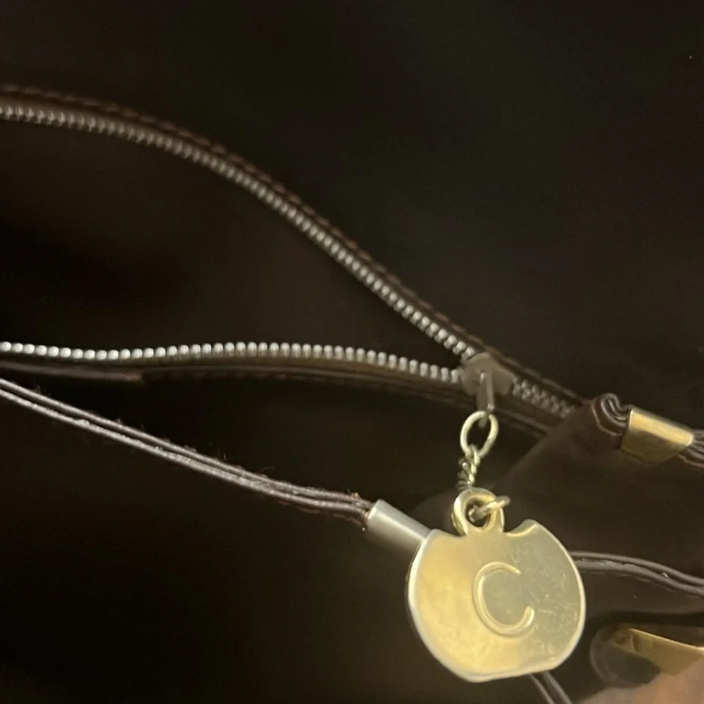 CELINE Signature Line Elegant Dark Brown Leather Shoulder Bag - Picture 12 of 13